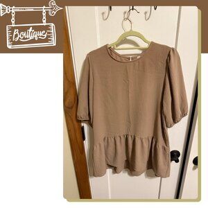 Vanilla Bay Boutique Style Top Trendy Everyday Shirt Size L